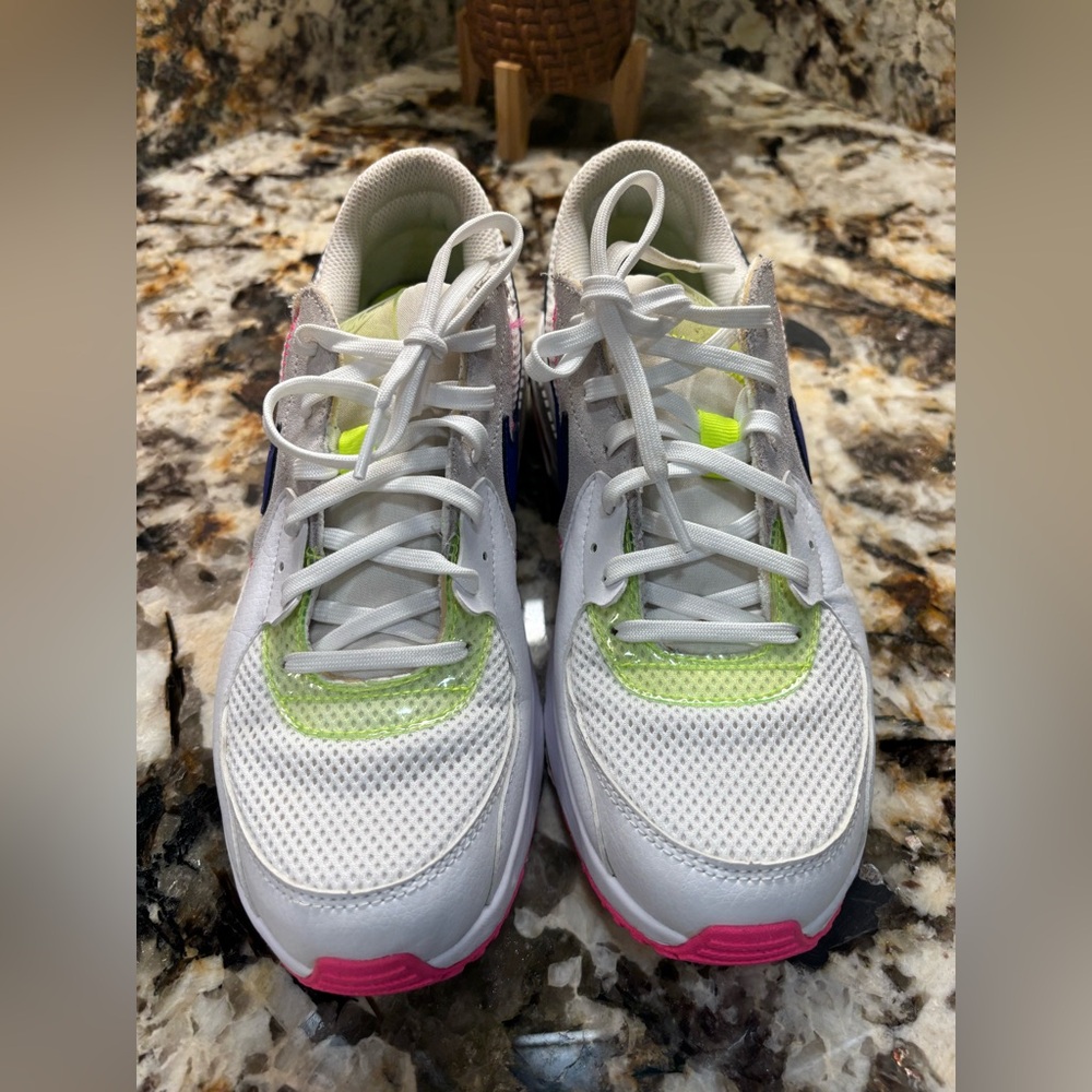 Nike Air Max White with Pink and Green Highlights - Picture 5 of 9